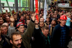 Sosnowiec kopalnia kazimierz juliusz protest strajk związkowcy kopalnia górnicy porozumienie