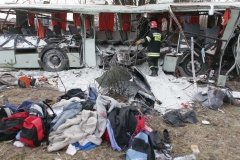 DĄBROWA GÓRNICZA WYPADEK AUTOBUS TIR